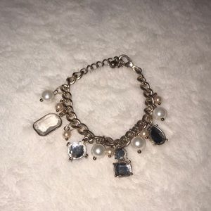 ✨💝Rose Gold Crystal & Pearl Charm Bracelet💝✨